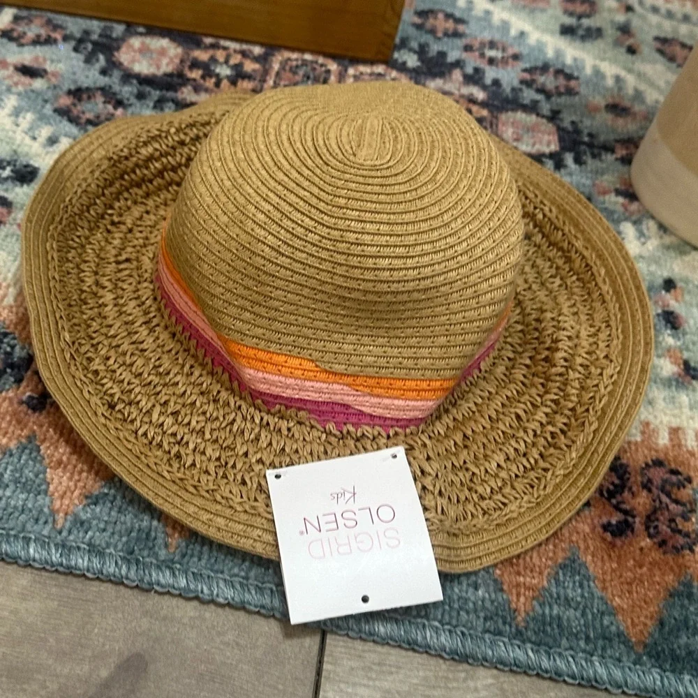 New Sigrid Olsen Boho Straw Summer Hat Sun Hat Foldable Easy Travel Boho